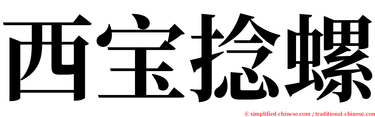 西宝捻螺 serif font