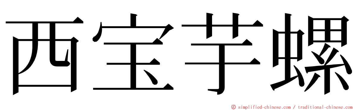 西宝芋螺 ming font