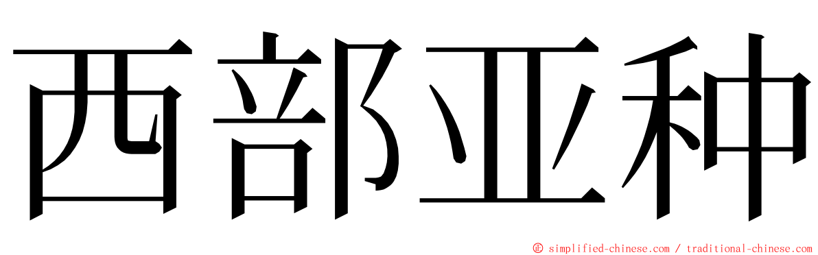 西部亚种 ming font