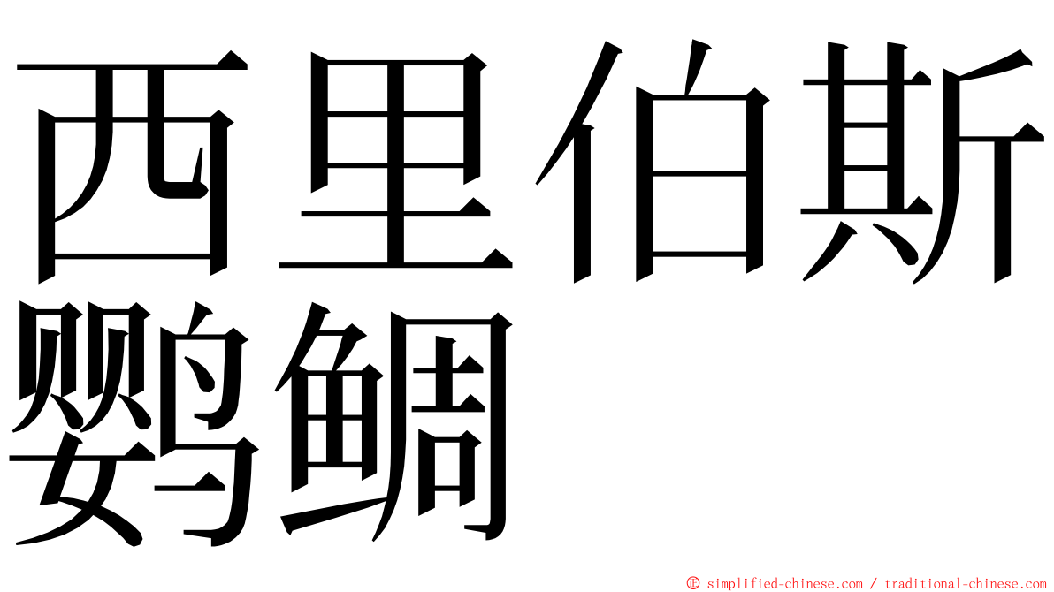 西里伯斯鹦鲷 ming font