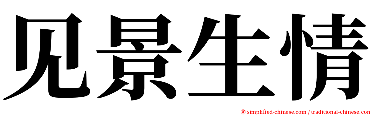 见景生情 serif font