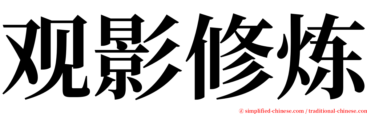 观影修炼 serif font