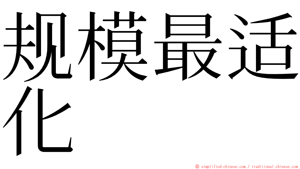 规模最适化 ming font