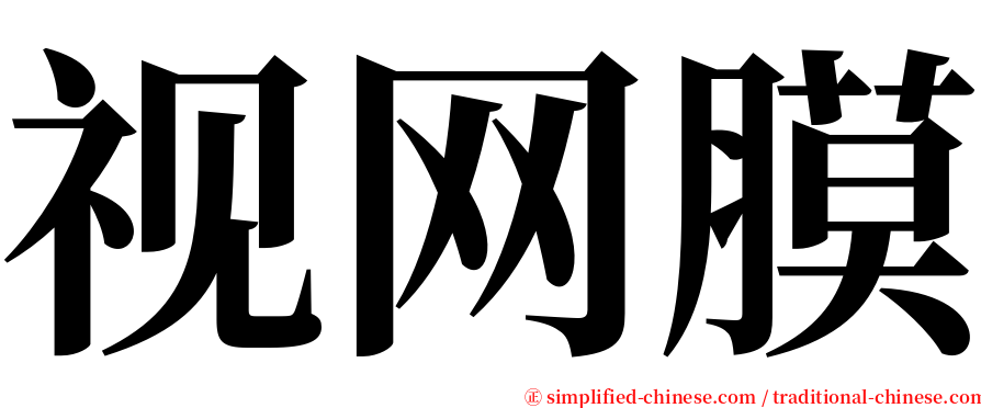 视网膜 serif font