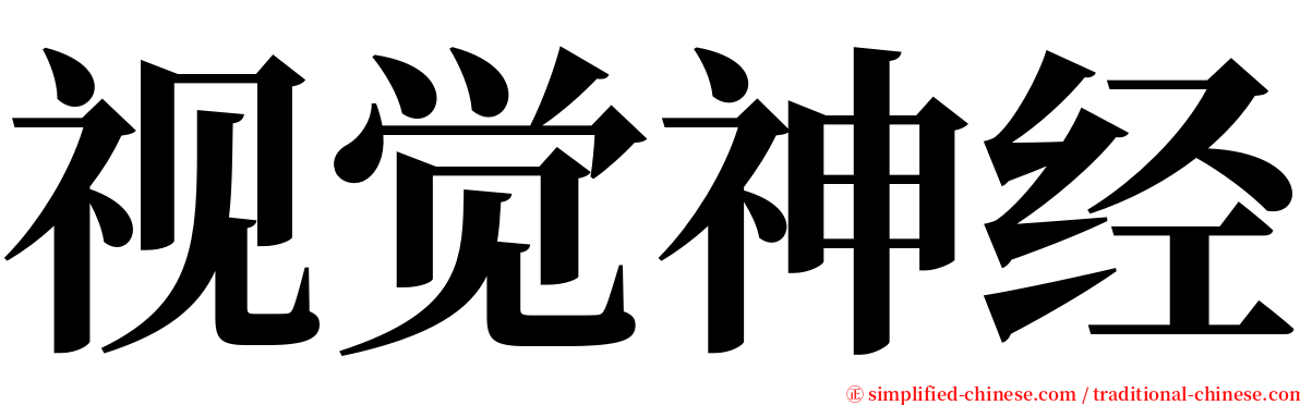 视觉神经 serif font