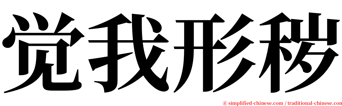 觉我形秽 serif font