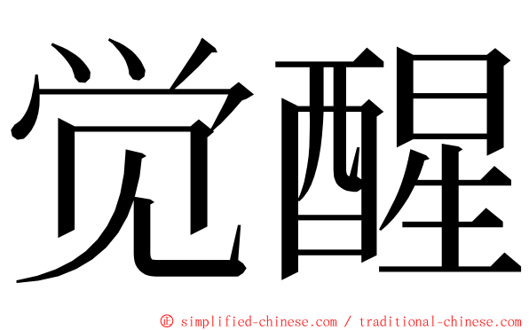 觉醒 ming font