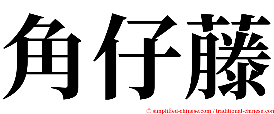 角仔藤 serif font