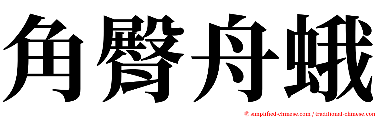 角臀舟蛾 serif font