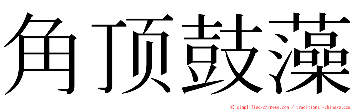 角顶鼓藻 ming font