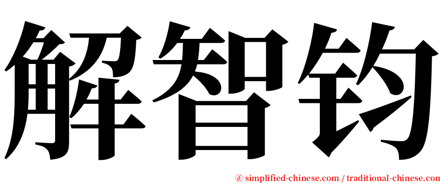 解智钧 serif font