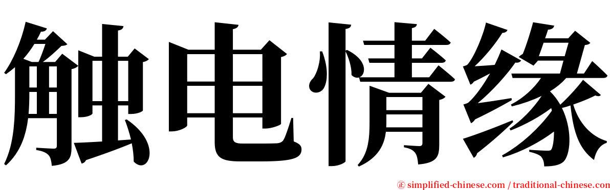 触电情缘 serif font