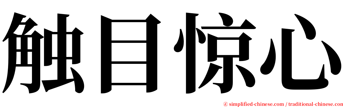 触目惊心 serif font