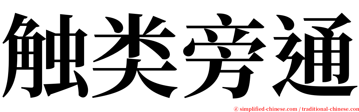 触类旁通 serif font