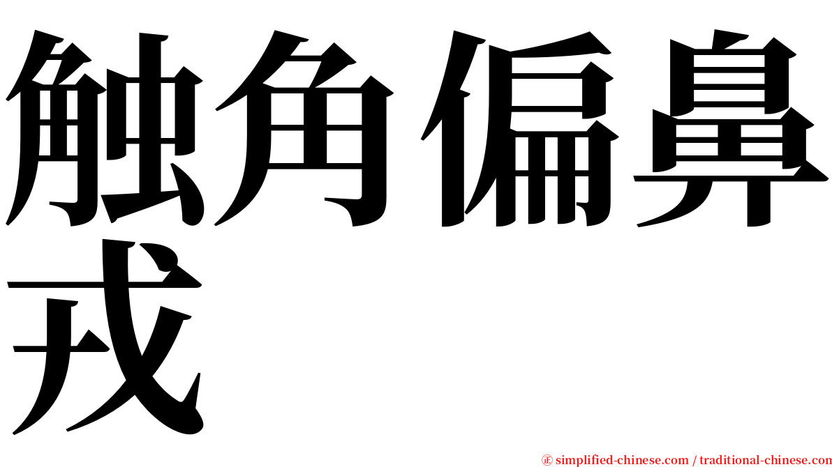 触角偏鼻戎 serif font