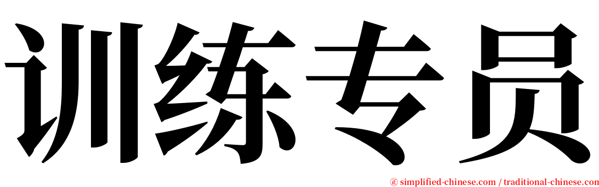 训练专员 serif font