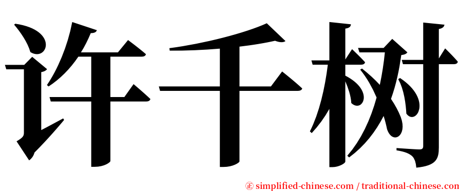 许千树 serif font