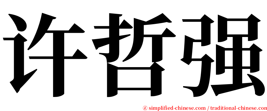 许哲强 serif font