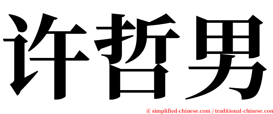 许哲男 serif font