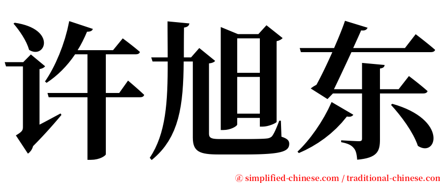 许旭东 serif font