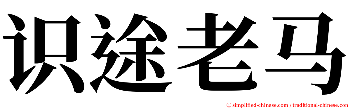 识途老马 serif font