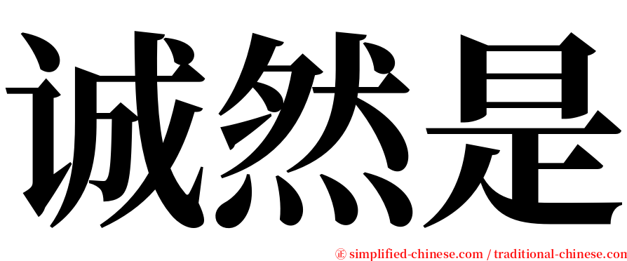 诚然是 serif font