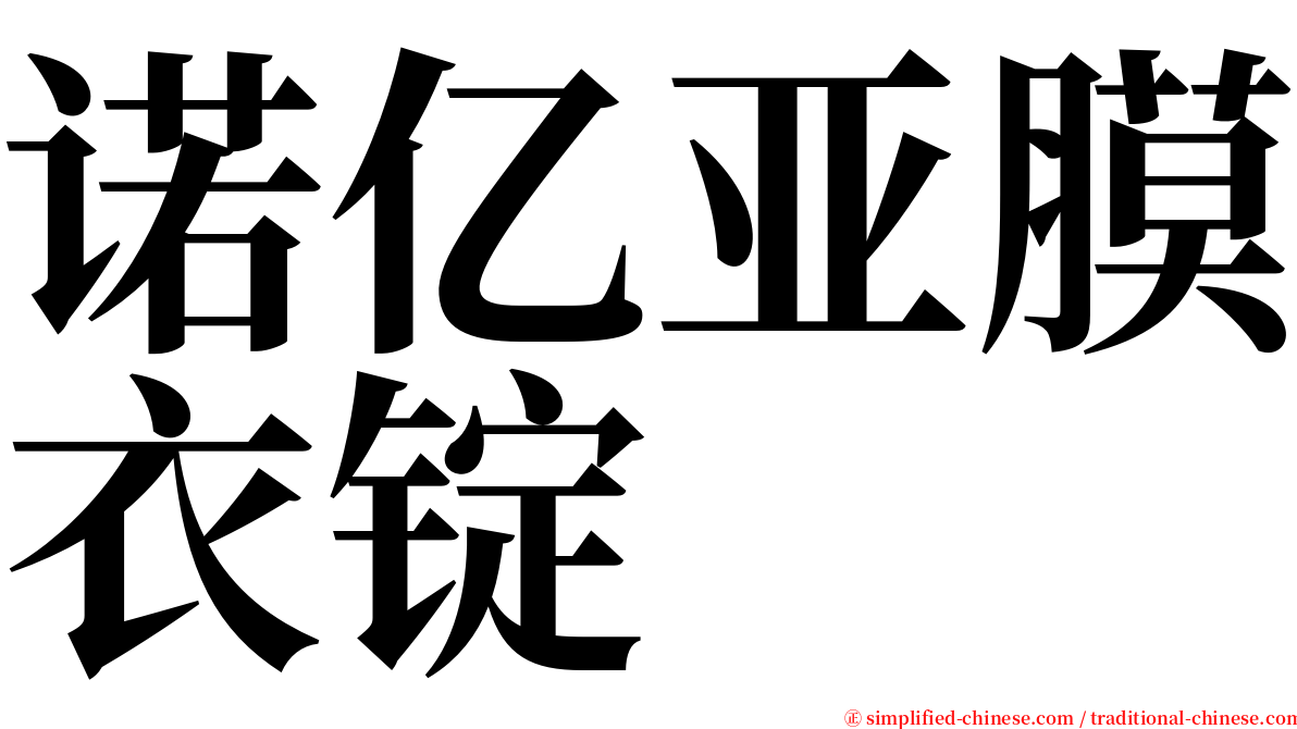 诺亿亚膜衣锭 serif font