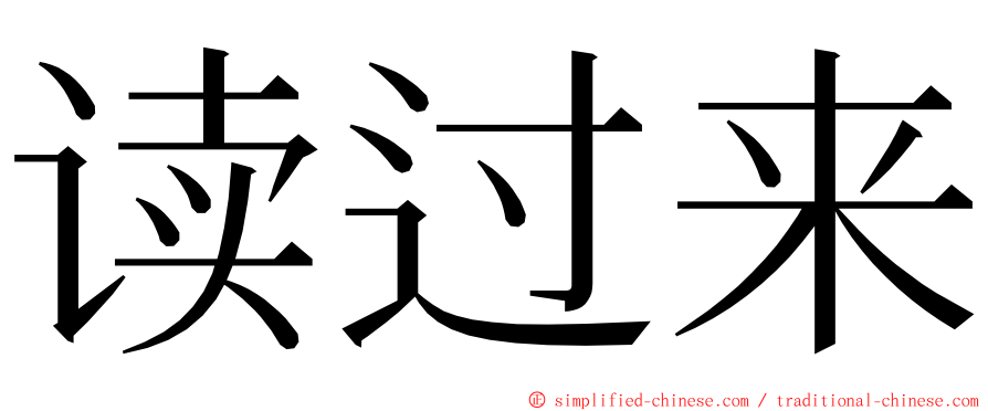 读过来 ming font