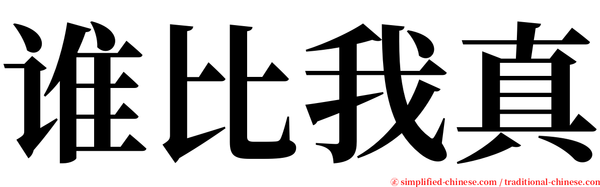 谁比我真 serif font