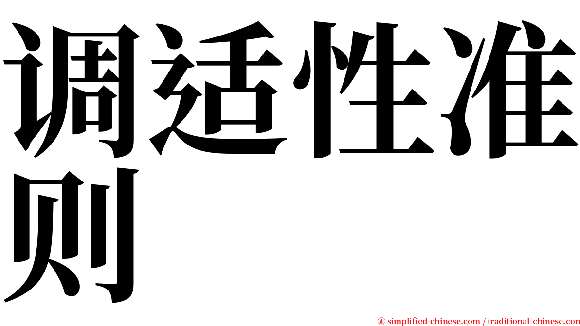 调适性准则 serif font