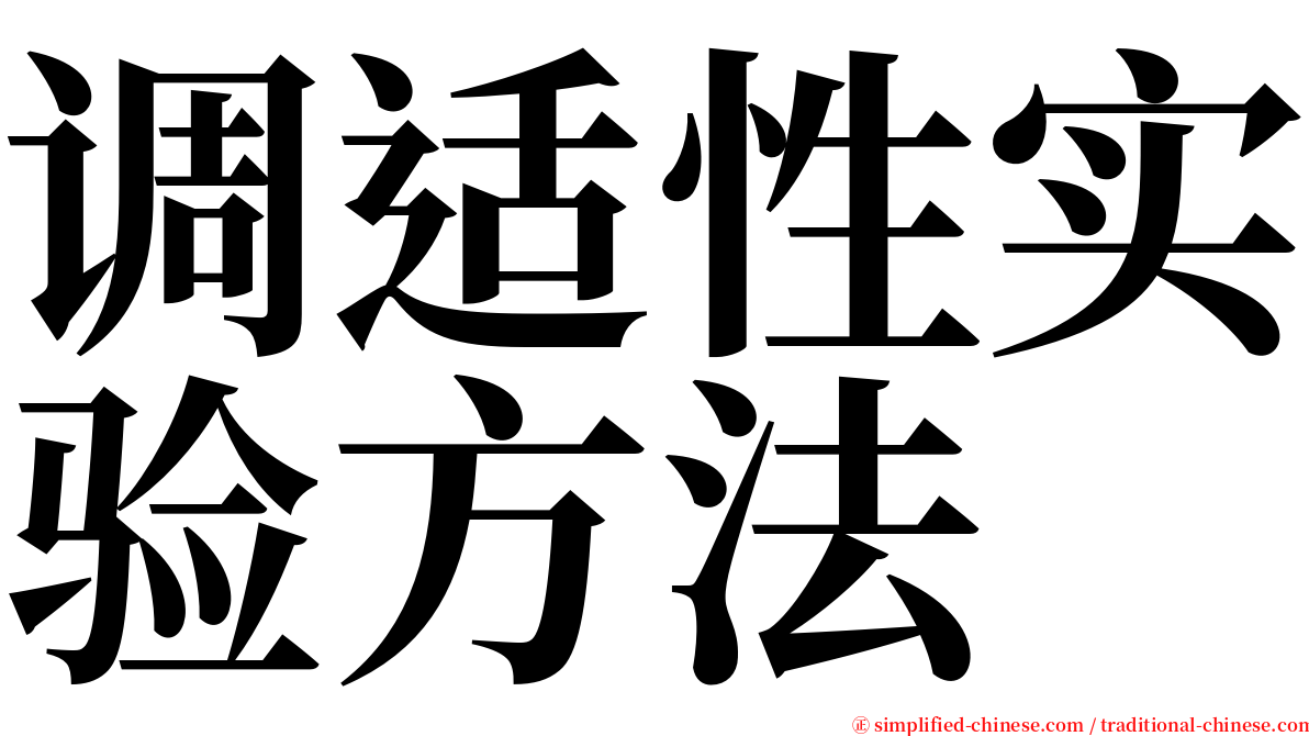 调适性实验方法 serif font