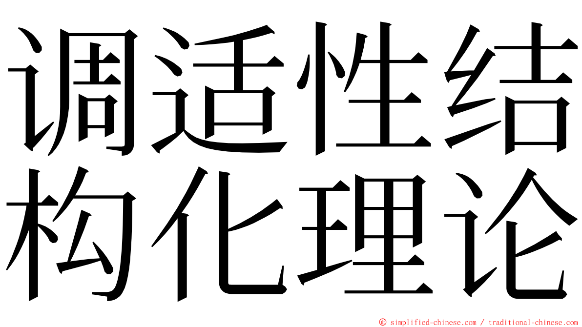 调适性结构化理论 ming font