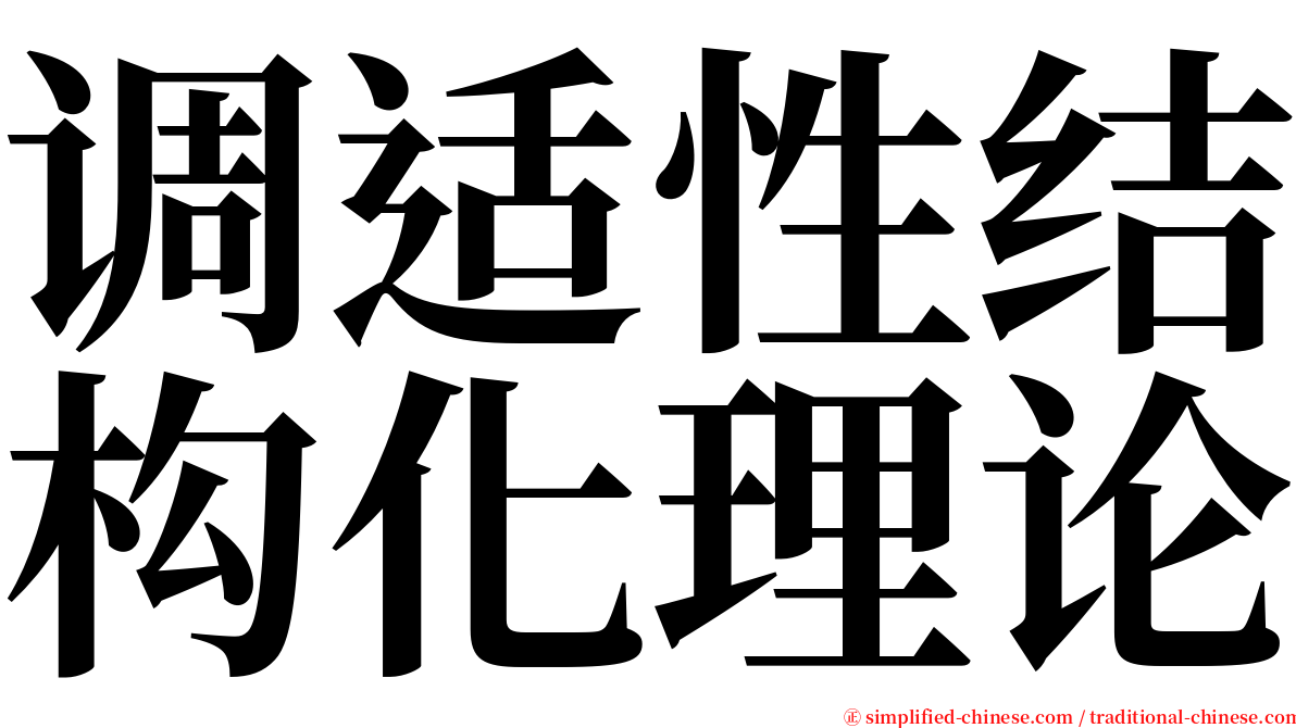 调适性结构化理论 serif font