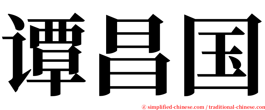 谭昌国 serif font