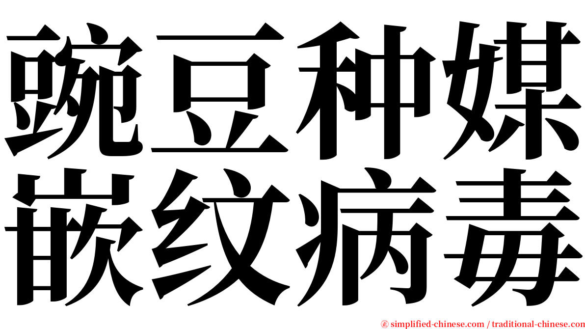 豌豆种媒嵌纹病毒 serif font