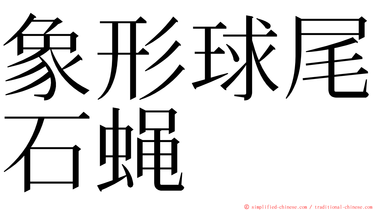 象形球尾石蝇 ming font