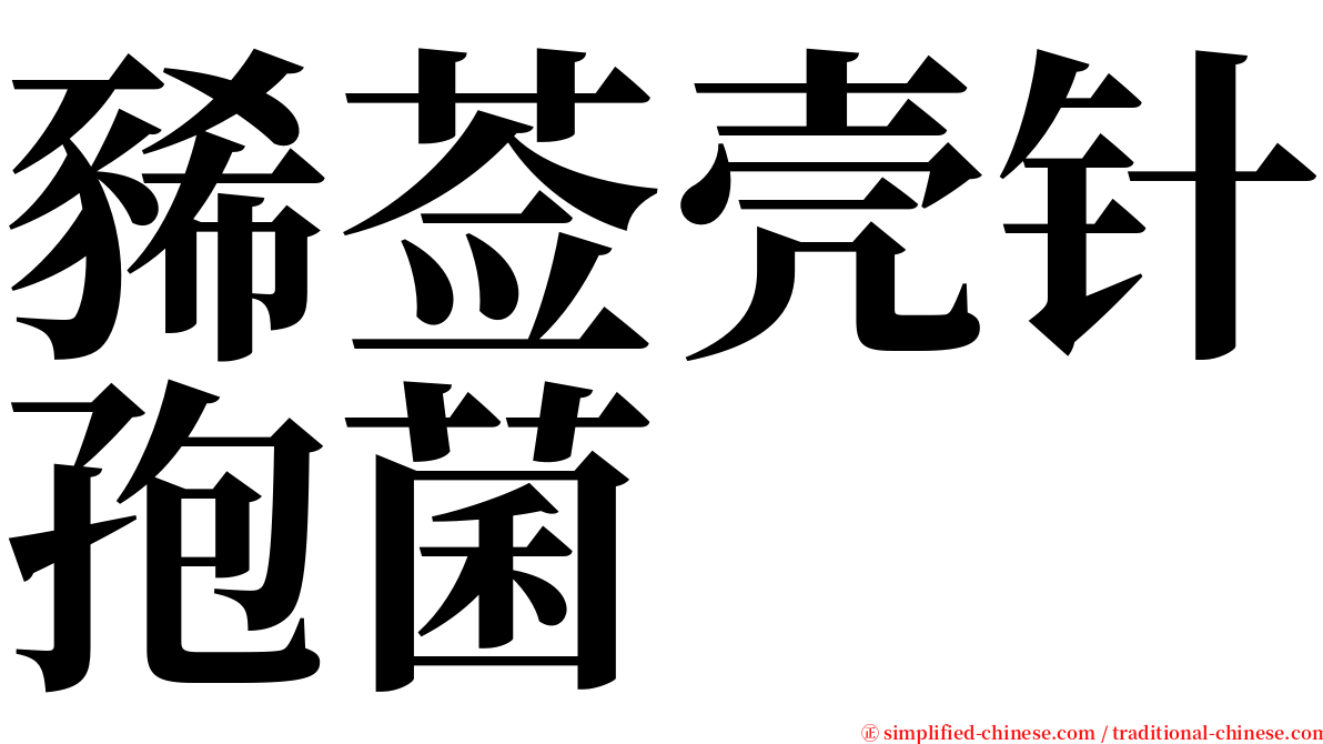 豨莶壳针孢菌 serif font