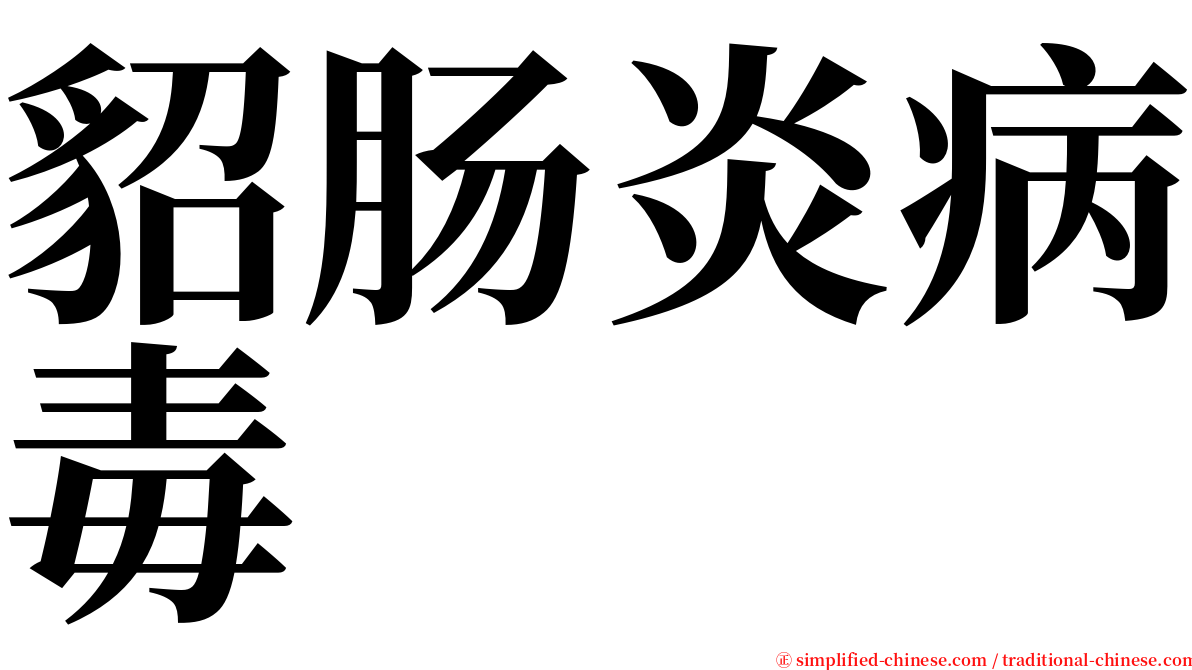 貂肠炎病毒 serif font