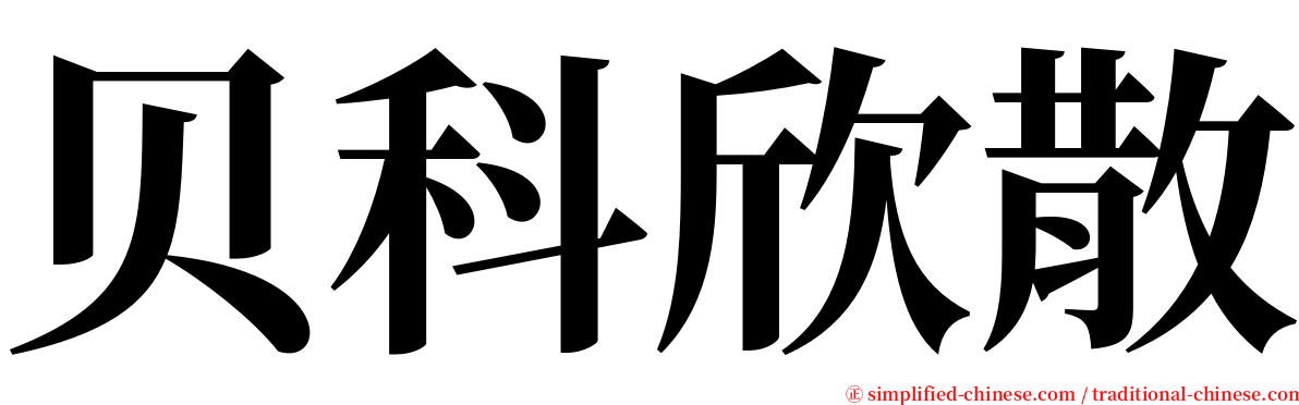 贝科欣散 serif font