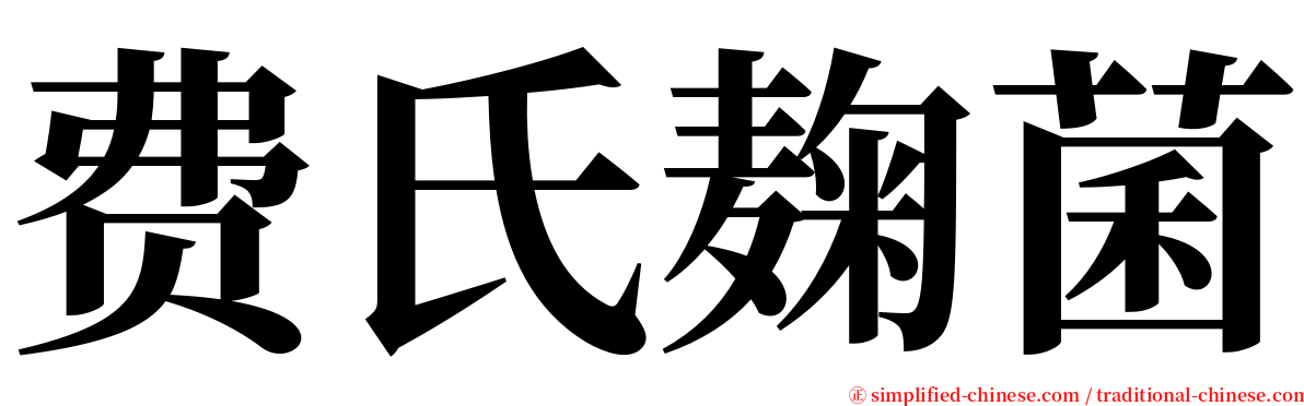 费氏麹菌 serif font