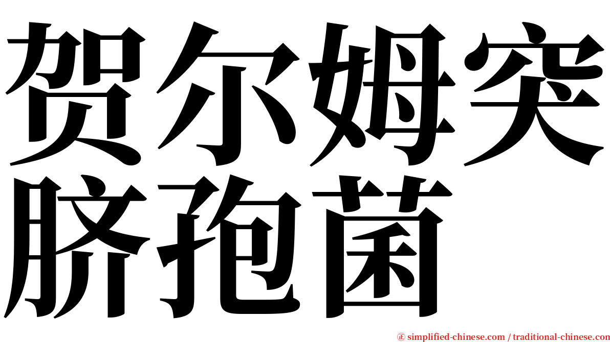 贺尔姆突脐孢菌 serif font