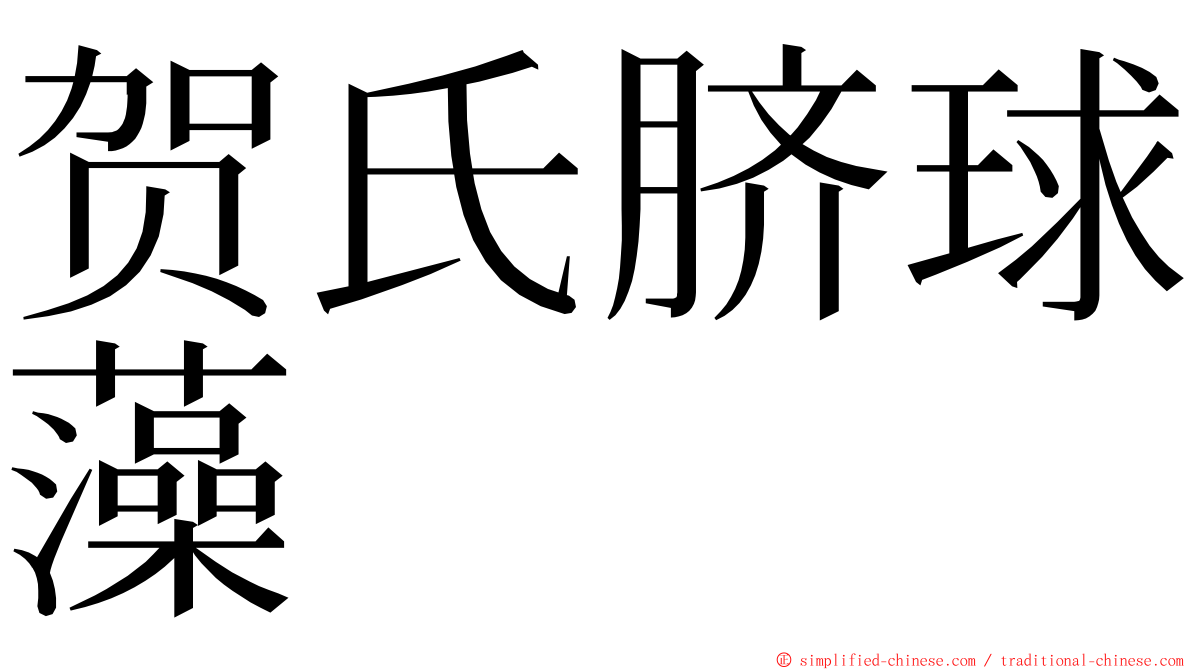 贺氏脐球藻 ming font