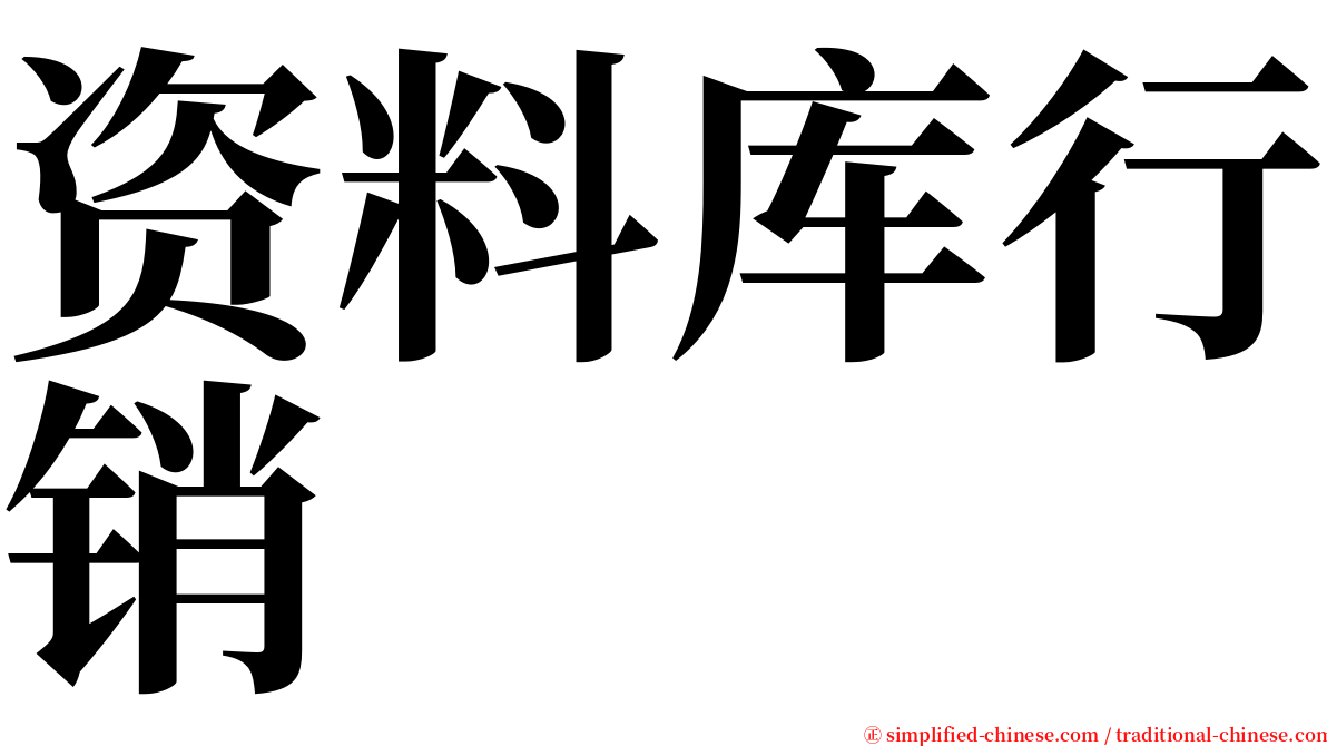 资料库行销 serif font