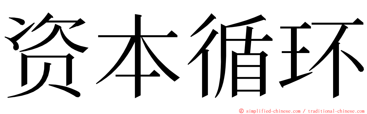 资本循环 ming font