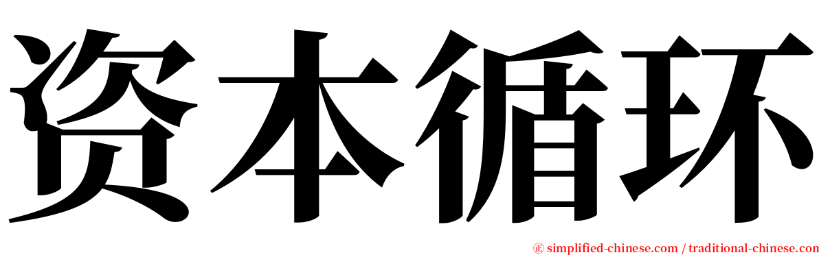 资本循环 serif font