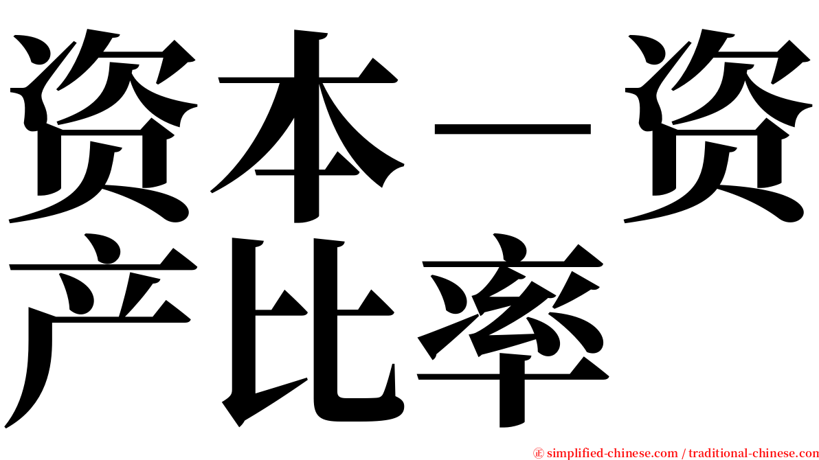 资本－资产比率 serif font