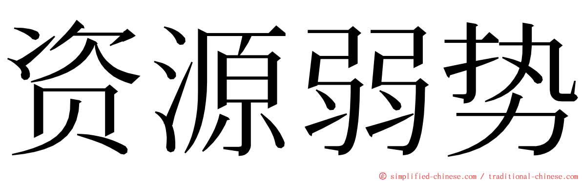 资源弱势 ming font