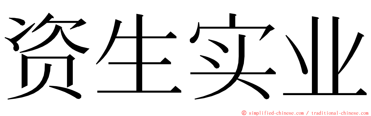 资生实业 ming font