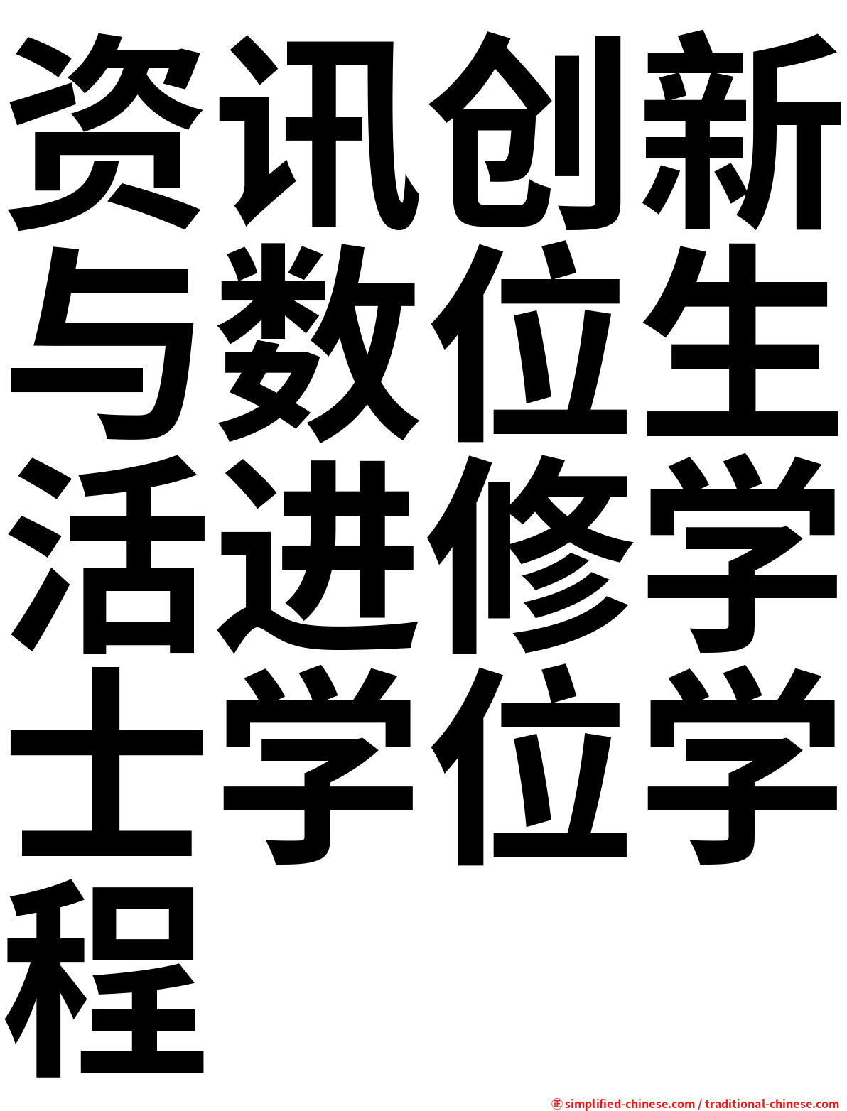 资讯创新与数位生活进修学士学位学程