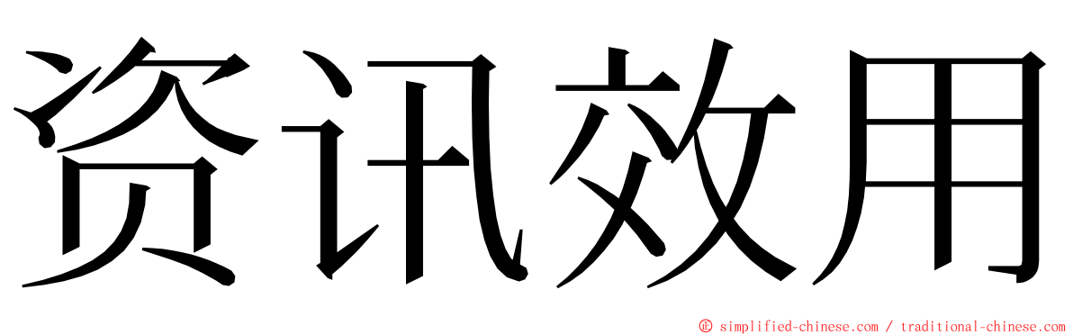 资讯效用 ming font